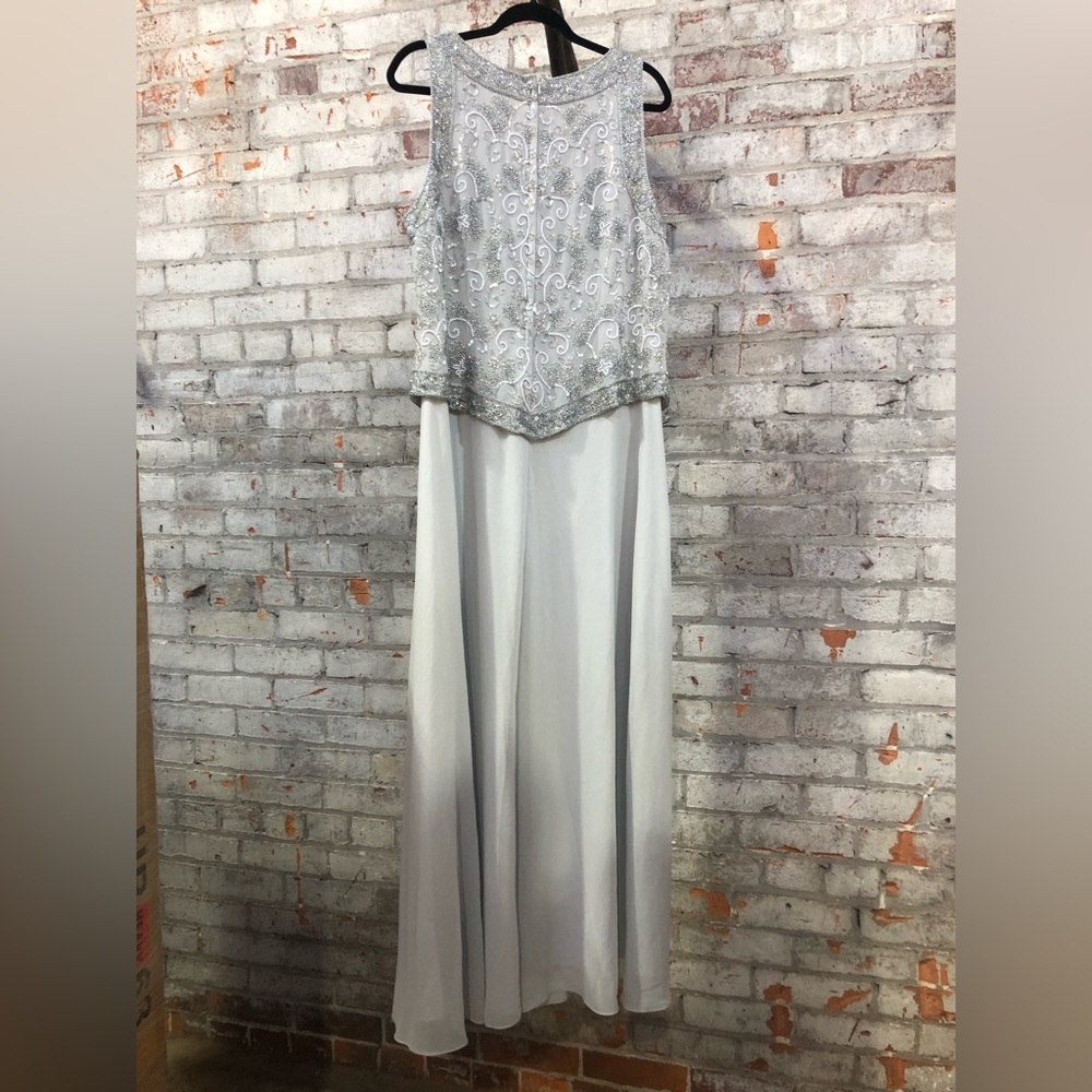 NWT J Kara Embellished Top Mock 2 Piece Dress Sz 16 - Picture 4 of 7